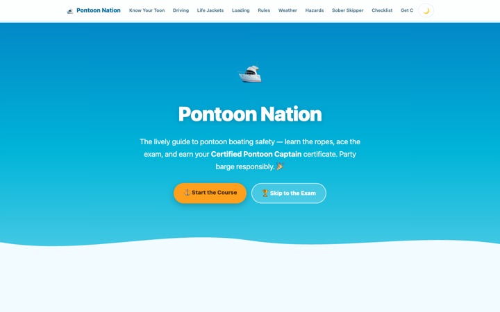 Pontoon Nation boating safety certification