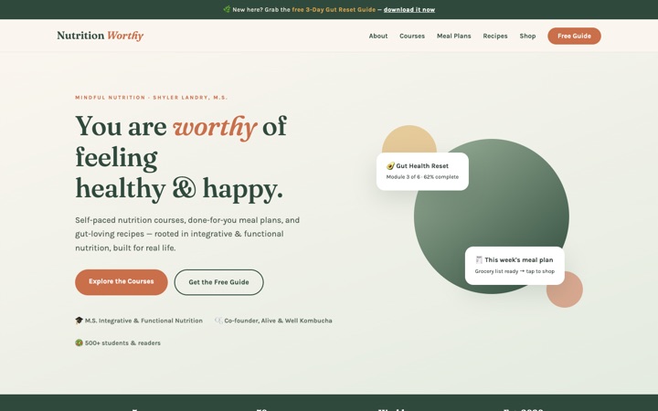 Nutrition Worthy practice site