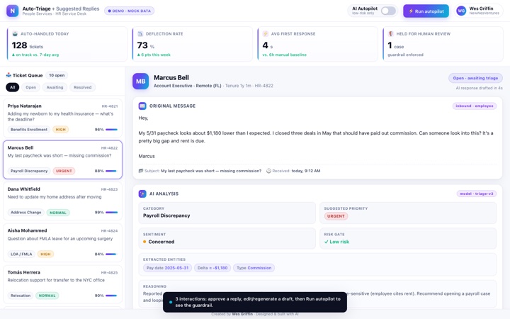 Auto-triage console demo